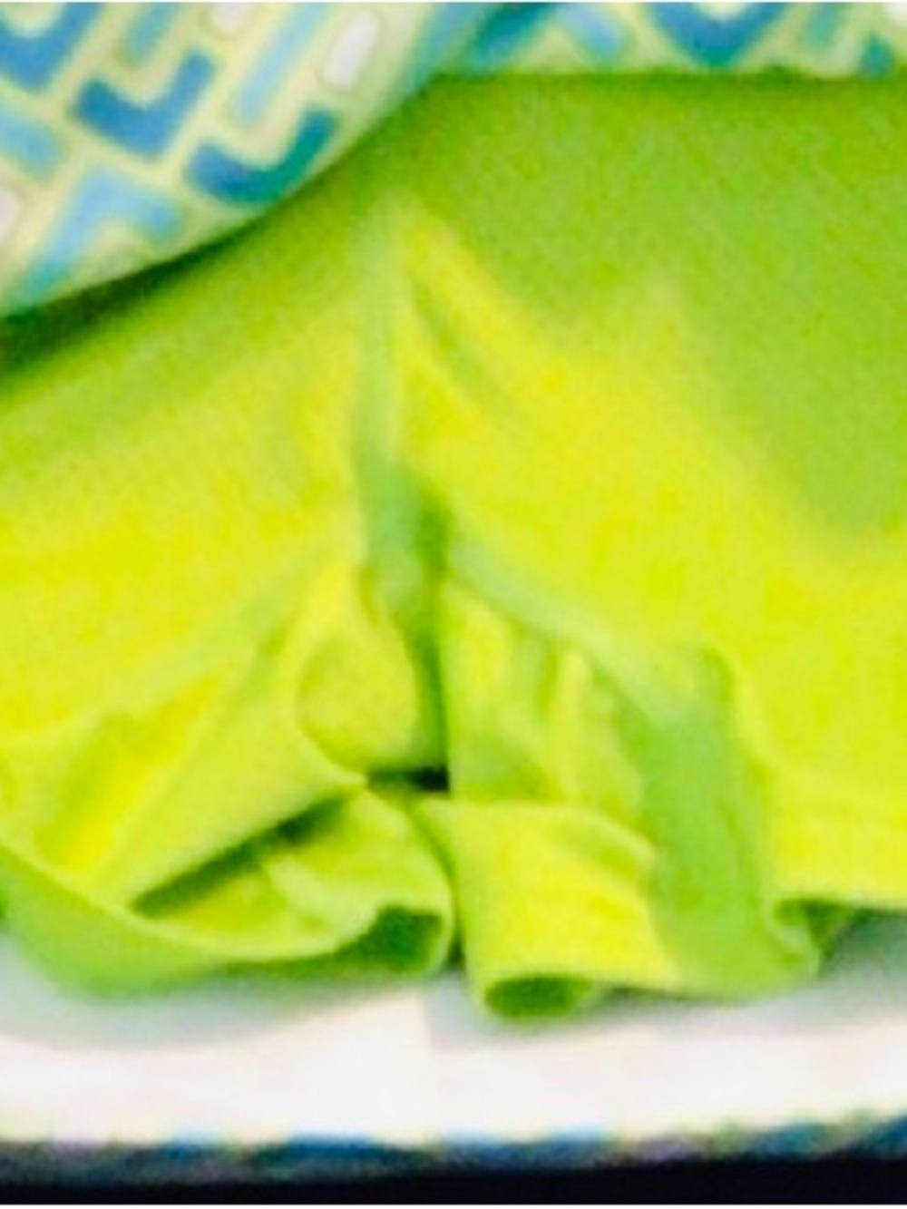 Title Nine Geometric Skort in Green and Teal - Picture 3 of 3
